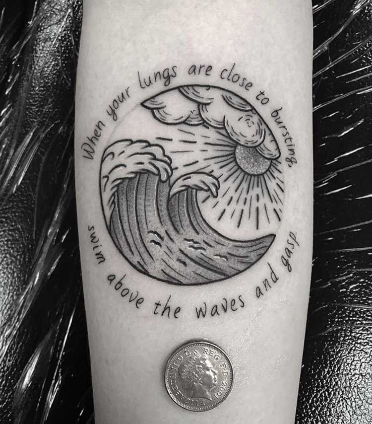 Wave tattoo by Gre Harp