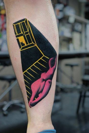 Window tattoo by Aleksy Marcinów