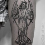 Angel with swords tattoo by SVA