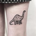 Apatosaurus tattoo by Deborah Pow