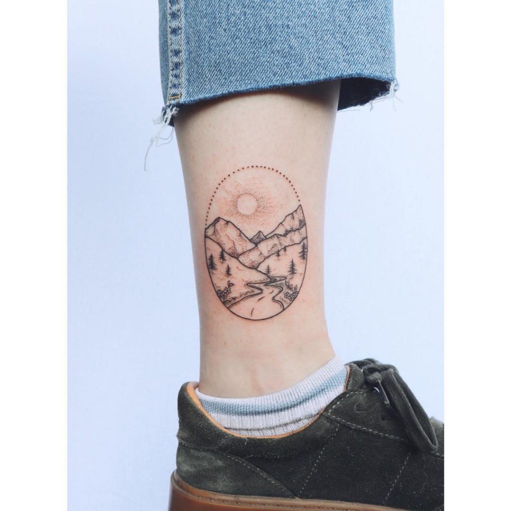 Dropshaped landscape tattoos