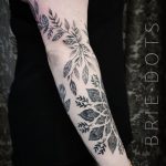 Black leaves tattoo by Brie Dots