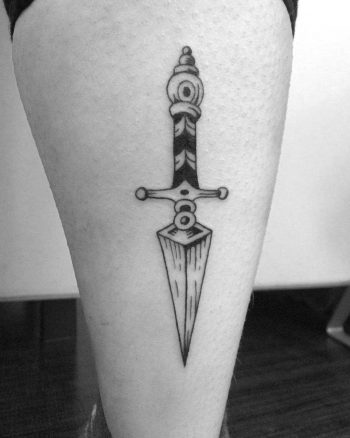 Ceremonial knife tattoo