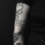 Charles Bukowski quote tattoo by Johnny Gloom
