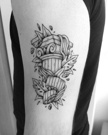 Collapsed column tattoo