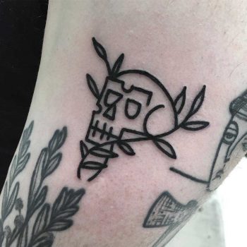 Cool skull tattoo by Jay Lester