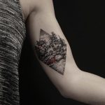 Cottage landscpae tattoo
