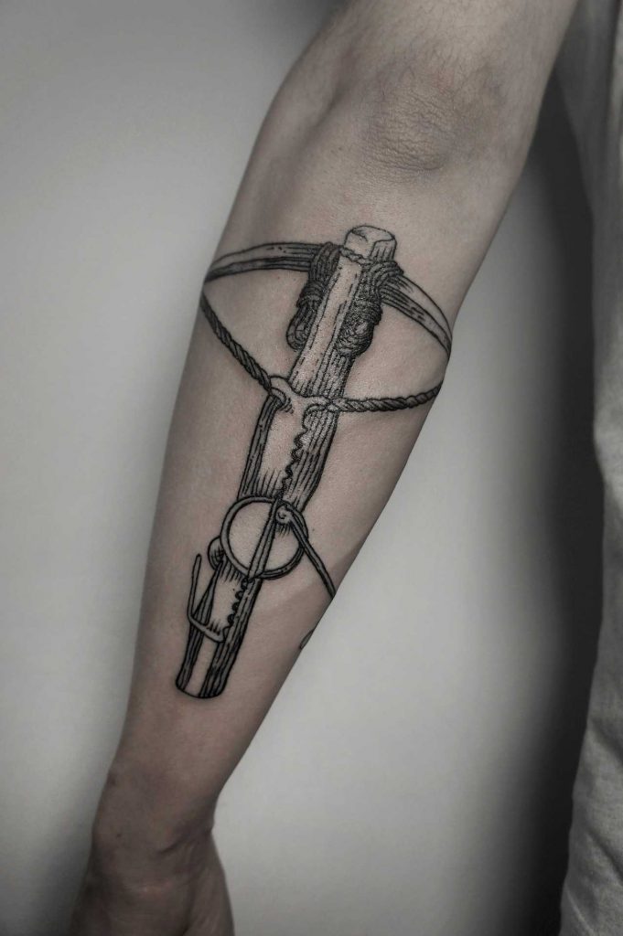 Crossbow tattoo by SVA