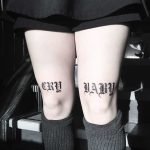 Cry baby leg tattoos