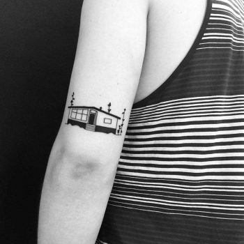 Custom house tattoo by Chinatown Stropky