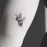 Cute little bee tattoo
