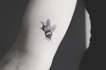 Cute little bee tattoo
