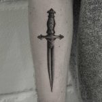Dagger tattoo by Oliver Whiting