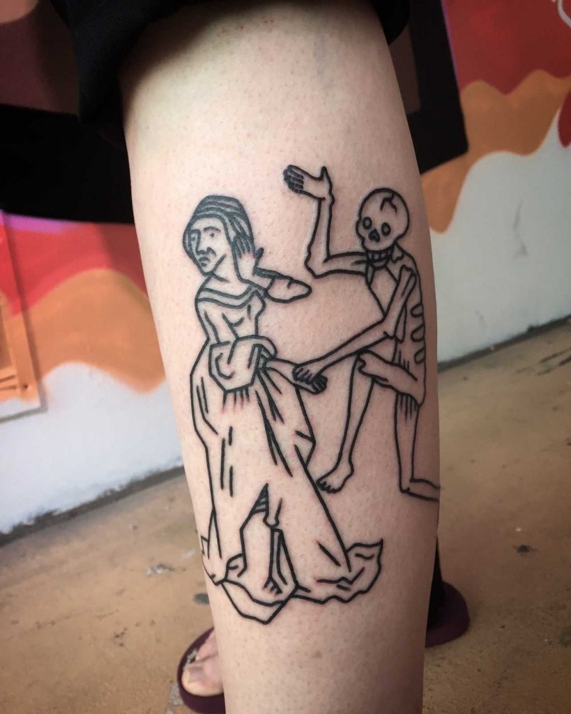 Dance with the death tattoo