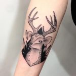 Deer portrait tattoo