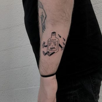 Drunken bottle by tattooist yeahdope