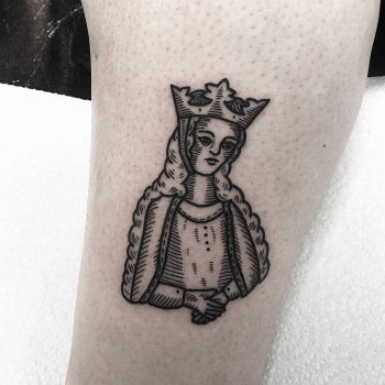 Eleanor of Aquitaine tattoo by Deborah Pow