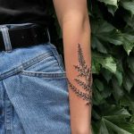 Fern leaf tattoo for a vegan
