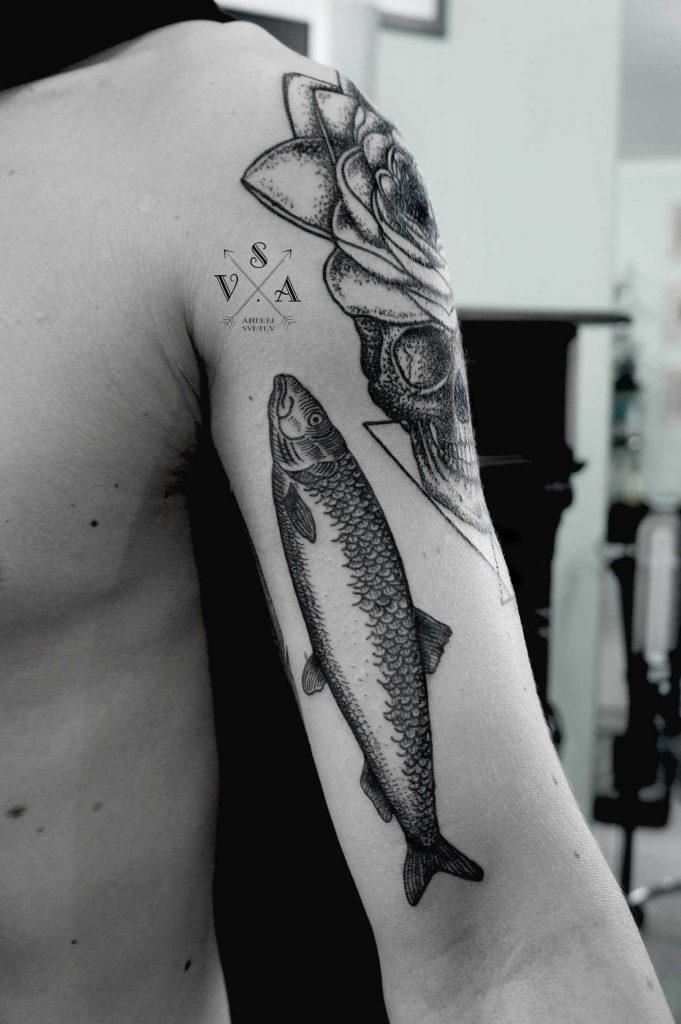 Fish tattoo by Andrei Svetov