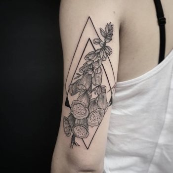 Foxglove flower tattoo