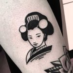 Geisha tattoo by Wagner Basei