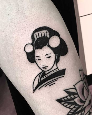 Geisha tattoo by Wagner Basei