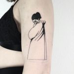Girl with a raincoat tattoo