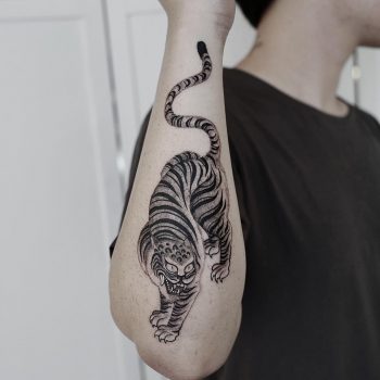 Good luck tiger tattoo