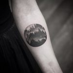Gradient forest tattoo by Wagner Basei