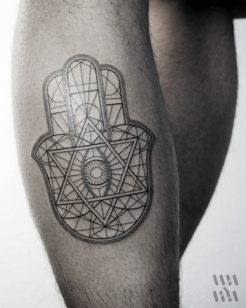 Hamsa Handa tattoo by Warda