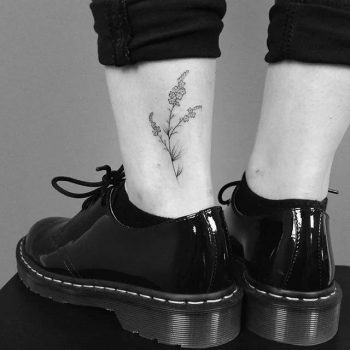 Hand-poked forget me not tattoo