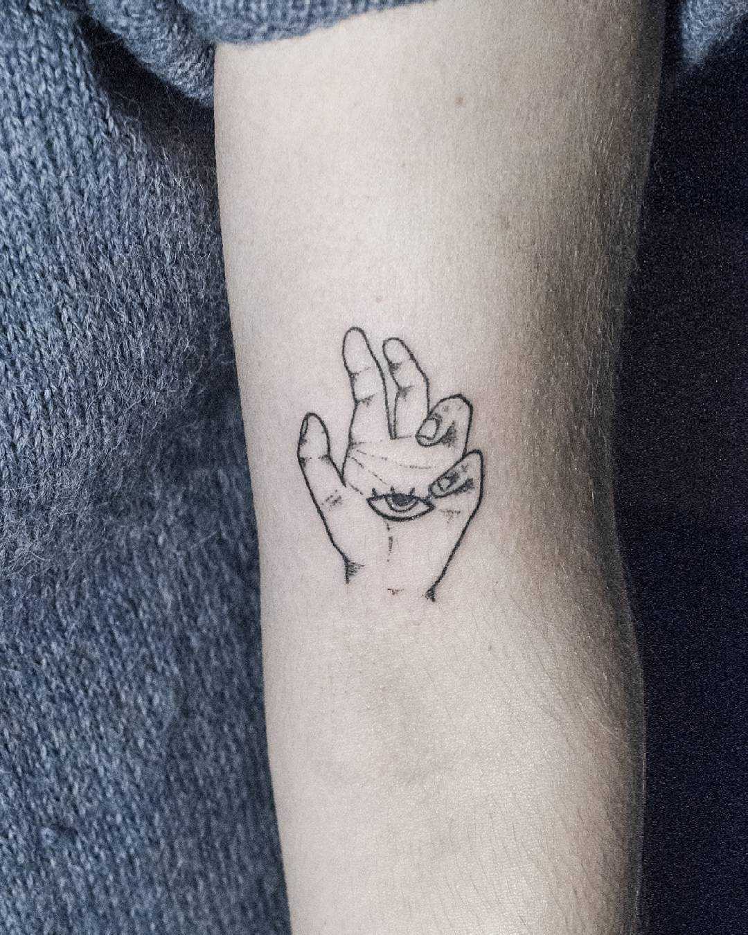 Hand tattoo by Nigrum Luna