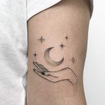 Hand with a moon by Femme Fatale Tattoo