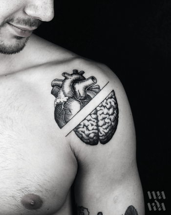 Heart or mind tattoo by Warda