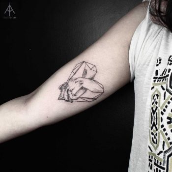 Heart-shaped holding hands