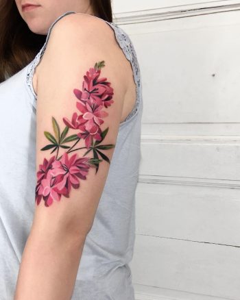 Ixia branch tattoo by Mavka Leesova