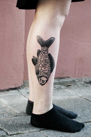 Joy Division fish tattoo