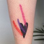 Leafy heart tattoo by Agata Agataris