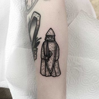 Lewis Chess figurine tattoo by Deborah Pow