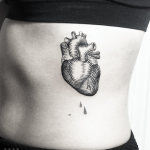 Linework heart tattoo by Warda