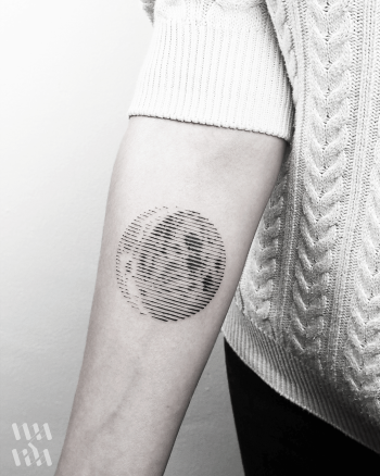 Linework moon tattoo by Warda