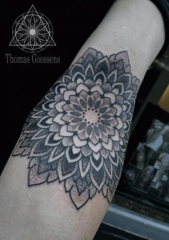 Mandala tattoo by Thomas Goossens