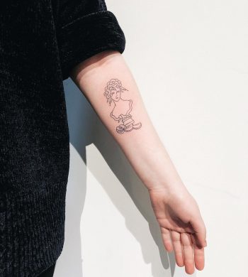 Marble Medusa tattoo by Kelli Kikcio