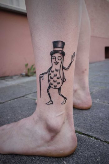 Mister Peanut tattoo