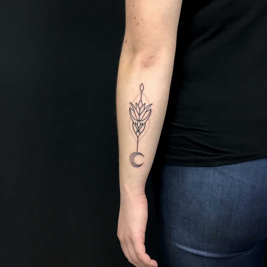 Moon Lotus tattoo