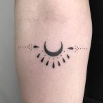 Moon and dew drops tattoo by Femme Fatale