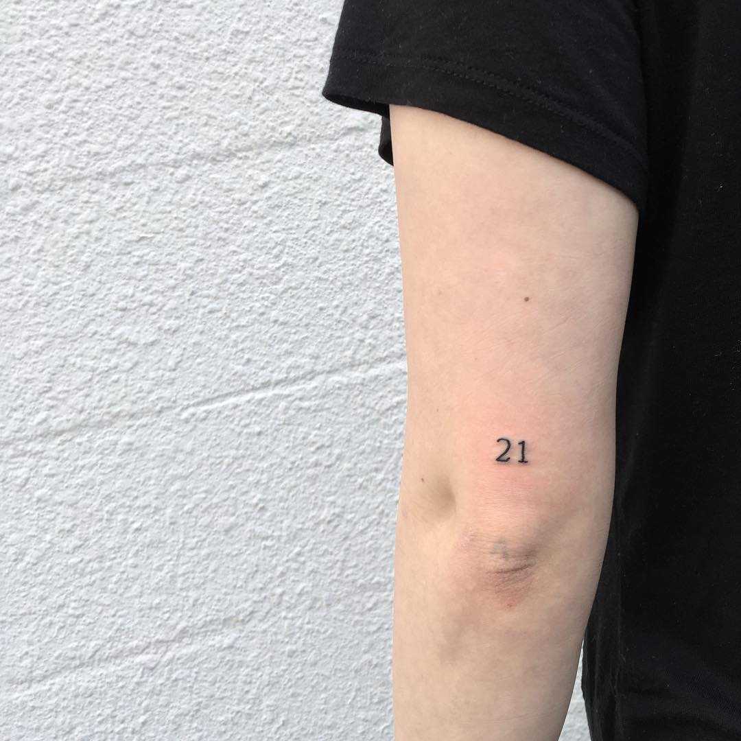 Number 21 tattoo by yeahdope