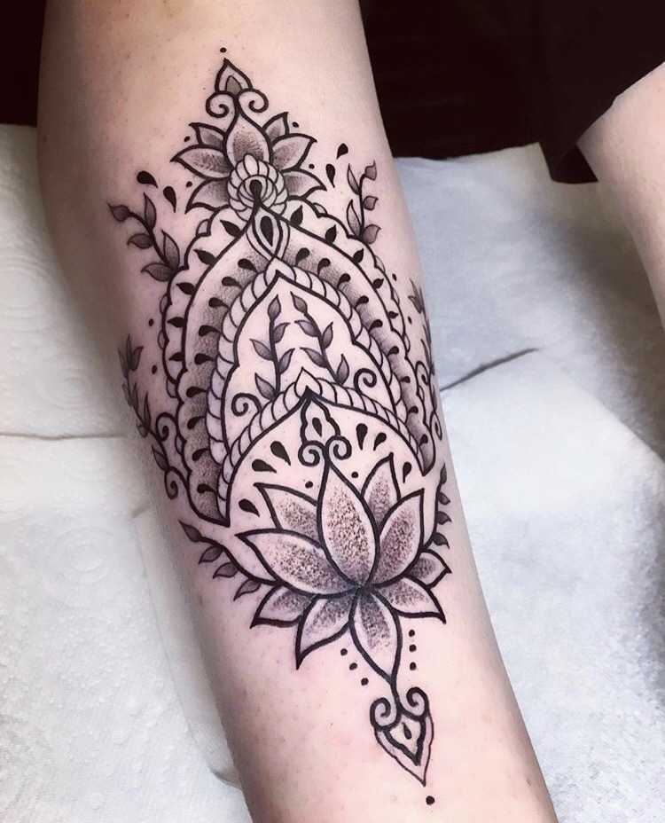 Ornamental Lotus tattoo by Matt Stopps