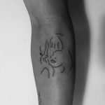 Outline Mia Wallace tattoo