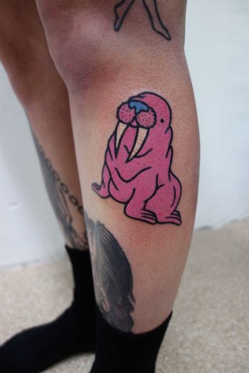 Pink seal tattoo